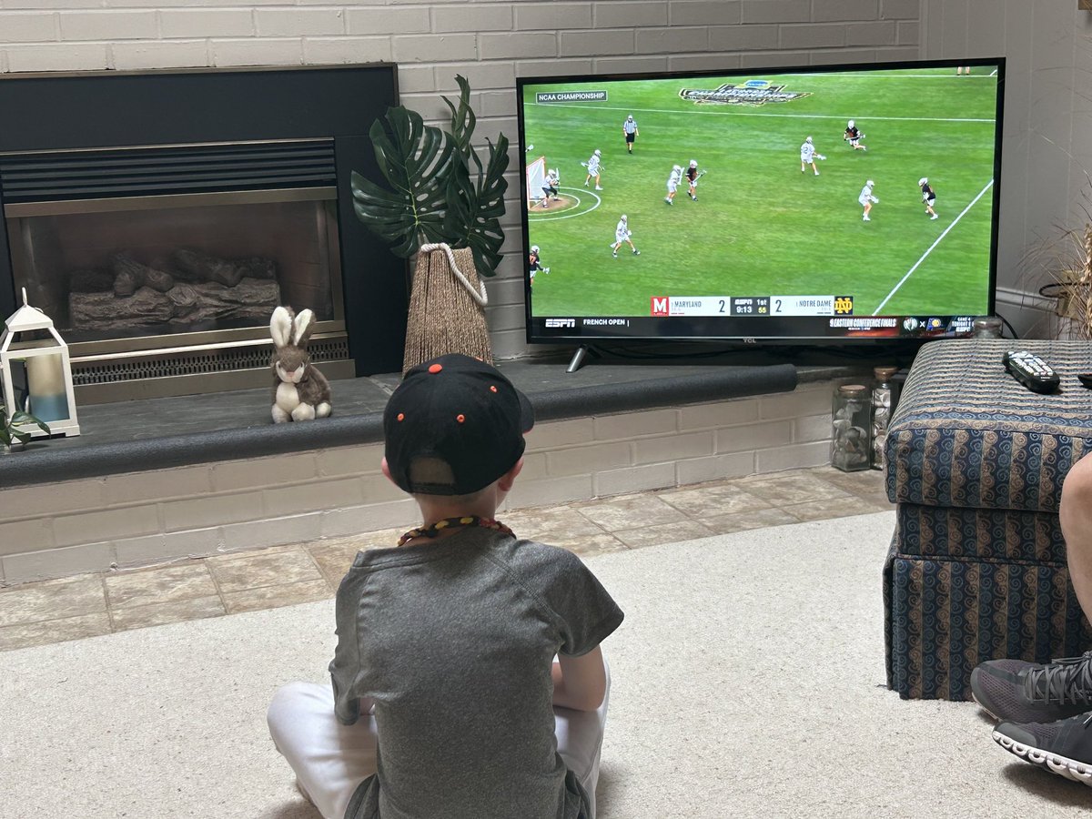 Not in Philly today. Doing my part by watching @NCAALAX with the next generation of fans