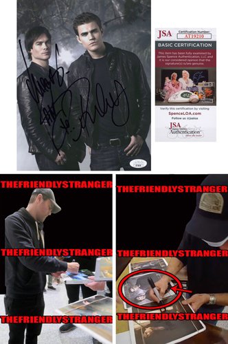 IAN SOMERHALDER & PAUL WESLEY signed 'VAMPIRE DIARIES 8x10 PHOTOS w/ JSA COA.
Available Here: shorturl.at/mkpcO

#VampireDiaries #TVD #StefanSalvatore #DamonSalvatore #IanSomerHalder #PaulWesley #TheVampireDiaries #Autographs