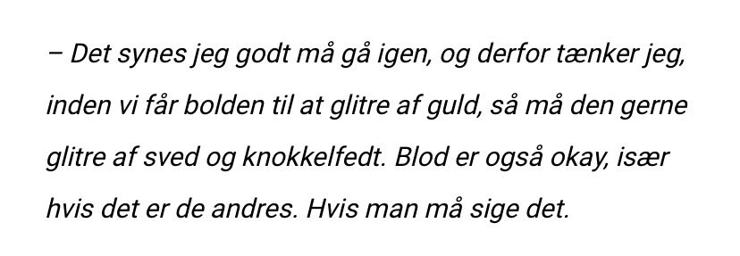 Okay. Fedt citat af Troels Bech #obdk