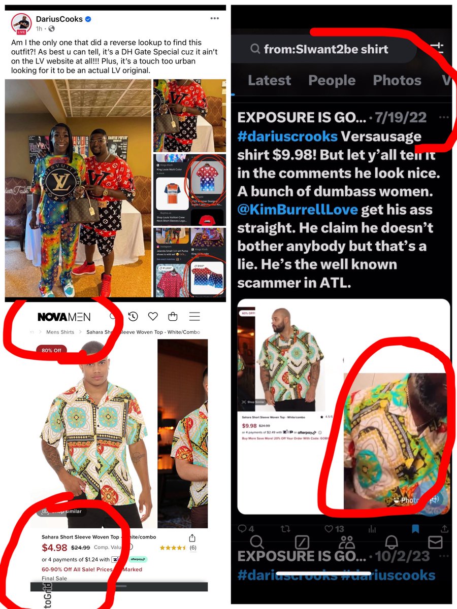 #dariuscrooks the nerve of your fat ass calling somebody out about their clothing. You see this shit I posted about your cheap Fashion Nova in 2022 with the fake VERSACE shirt? DHgate and Fashion Nova all made in China but you purchase as well. STFU! Cause I got receipt’s too!