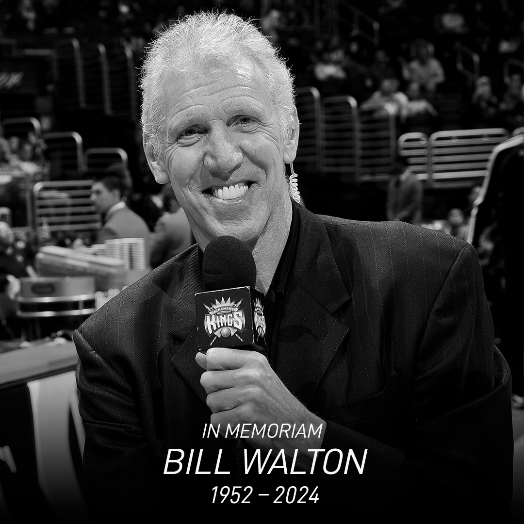 Our heartfelt condolences go out to the family and friends of basketball legend and former Kings broadcaster Bill Walton 💜