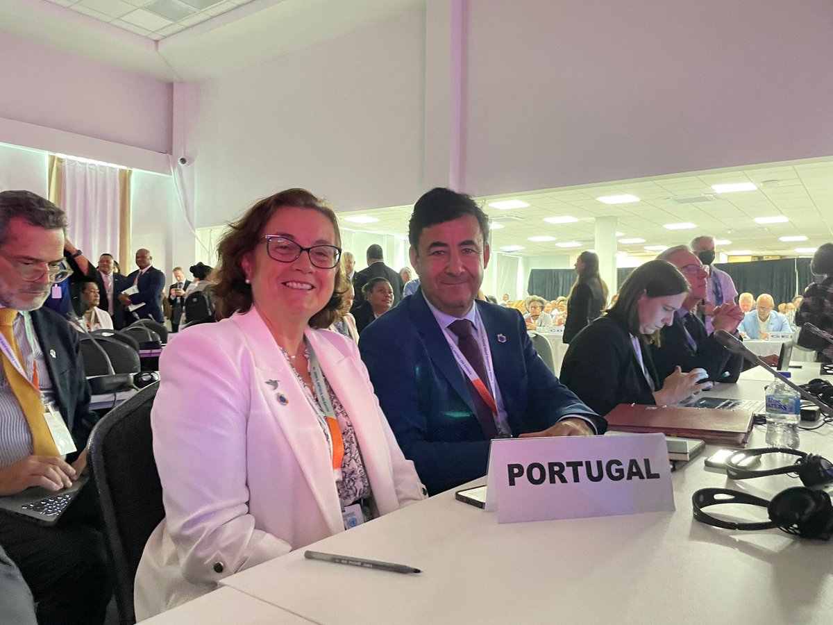 Portugal 🇵🇹, headed by the Secretary of State for Foreign Affairs and Cooperation, @Nuno_Sampaio_pt, is attending #SIDS4, with a full agenda, in honour of its commitment to support SIDS through the implementation of the Agenda of Antigua and Barbuda for SIDS (ABAS) 🇦🇬🇺🇳