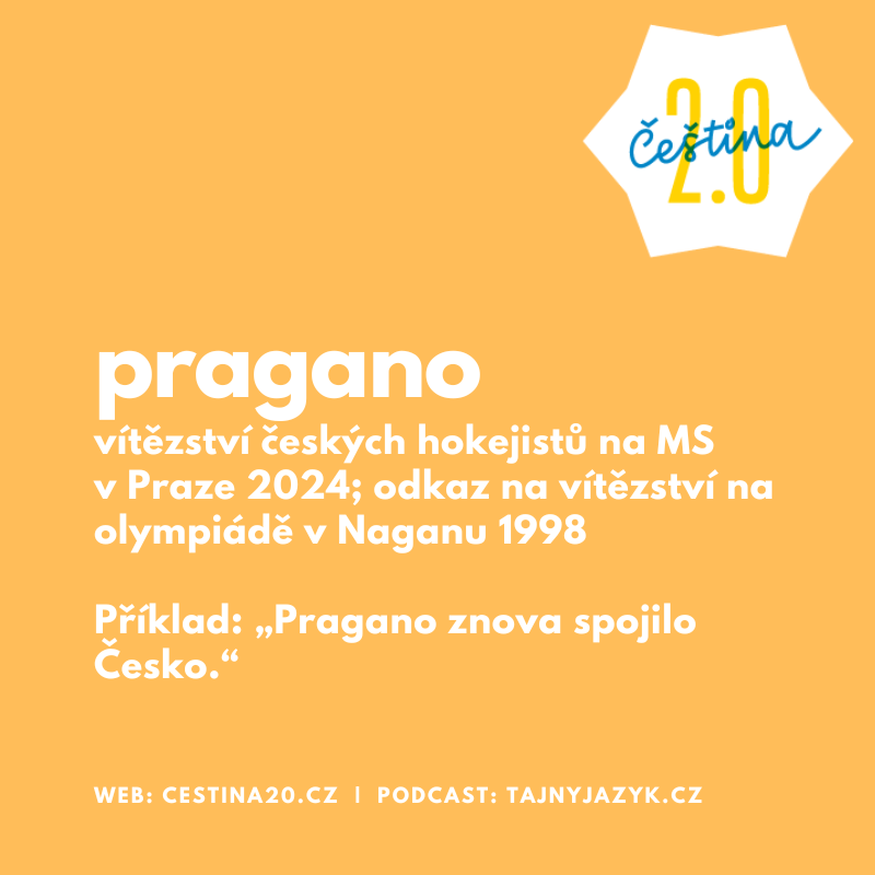cestina20's tweet photo. #pragano – vítězství českých hokejistů na MS 2024 v Praze #cestina20 #hacknutacestina #tajnyjazyk #slovodne https://t.co/XjBmfTfjzv