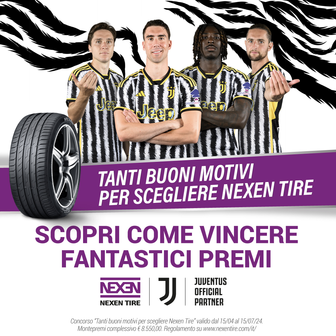 É tornato il concorso NEXEN TIRE! Scopri come partecipare e vincere fantastici premi targati Juventus 👉🏻 juve.it/NexenTireJuve