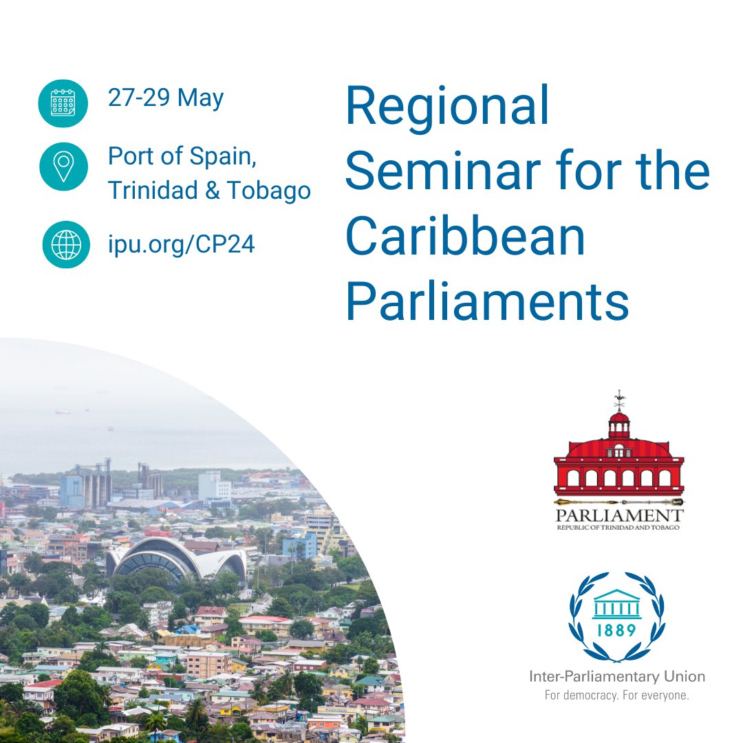 Participa diputado Julio E. Morejón @JulioMorejonP, miembro del Consejo de Estado de #Cuba🇨🇺,en Seminario Regional para Parlamentos del Caribe, en #TrinidadYTobago🇹🇹; evento organizado por el @TTParliament e @IPUparliament y centrado en el cambio climático 
#Parliaments4thePlanet