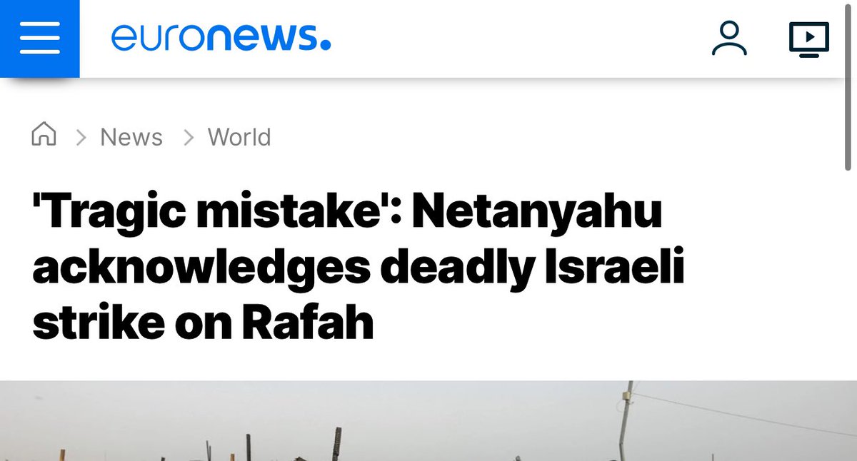 Every major Western outlet is framing a *massacre* on civilians as a “mistake.”Everyone knew an attack on Rafah would look like this, Netanyahu said he did not care and acted as such. So, no, it’s not a “mishap.” You’re supposed to be a “free press,” not a State spokesperson.
