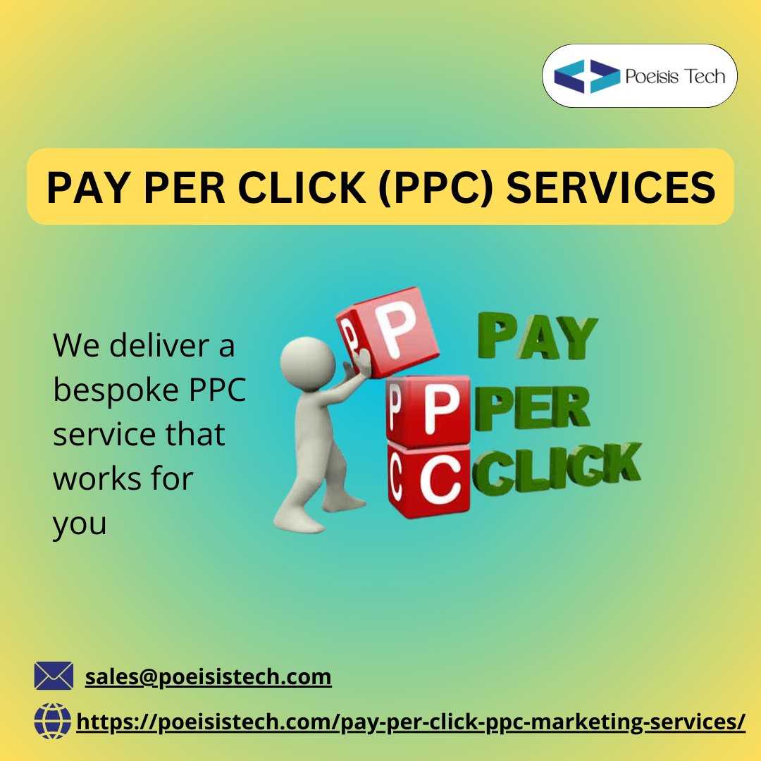PoeisisTech's tweet image. "Boost your business with Poeisis Tech's expert PPC marketing services. Drive traffic, increase sales, and see results fast!"
🌐- poeisistech.com/pay-per-click-…
#ppc #seo #digitalmarketing #poeisistech #socialmediamarketing #socialmedia #branding #ecommerce