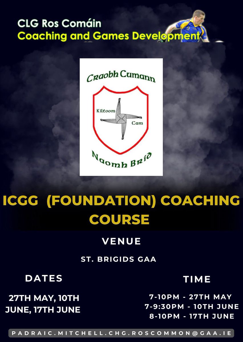 We are in @StBrigidsRos tonight with day 1 of our ICGG course. Many thanks to the club for hosting. This is our 9th ICGG course of 2024!! Want to learn more about the foundation level coaching ? 👇 learning.gaa.ie/ICGG 💛💙💛💙#rosgaa