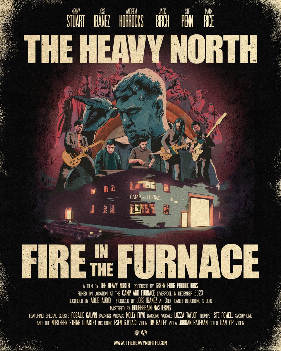 Go see the first cinema screenings of @theheavynorth #FireInTheFurnace🔥 filmed/recorded live at the @CampandFurnace Liverpool in 2023. Wednesday 31/07/24 @FACT_Liverpool >Tickets: fact.co.uk/film/fire-in-t… 01/08/24 @SohoScreening London >Tickets: skiddle.com/e/39044331