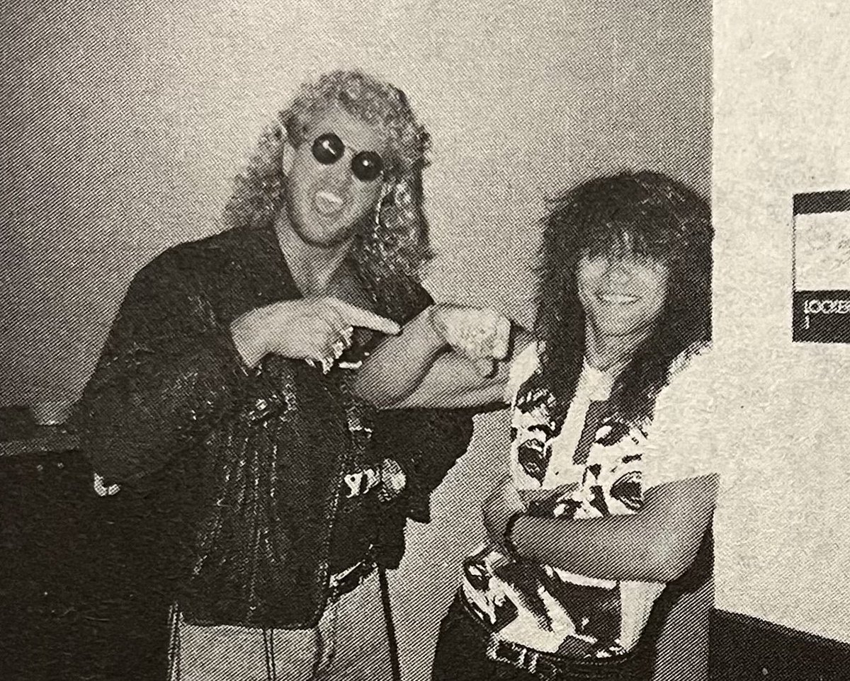 I saw that @BonJovi was trending today and it felt like as good a reason as any to share this pic from back during my AWA days with Badd Company! 💎 #BonJovi #BonJoviForever