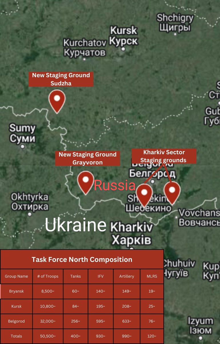 50,000 Russian fascists with thousands of tanks, infantry fighting vehicles, artillery, and rocket launch systems are currently staging right across the border from Ukraine in the Kharkiv direction. Imagine what Ukraine could do if given permission to use ATACMS on these targets.
