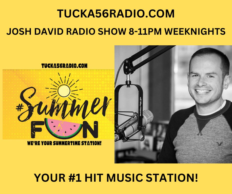 Josh David 8-11pm ET USA/9am-Noon JPN
#NewMusicMonday 
#TUCKA56RADIO #HitMusicStation
#NowStreaming #FunInTheSun
theonestopradio.com/radio/tucka56r…
radio.pervii.com/en/radio/26405…
TUCKA56RADIO.COM 
30 minutes #CommercialFree at bottom of hour
#HitMusic #DanceMusic #BTSSpotlights #Japan