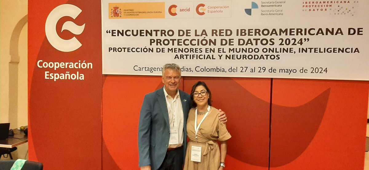 📌En la inauguración de los trabajo del XXI Encuentro anual de la Red Iberoamericana de Protección de Datos #RIPD contamos con el acompañamiento de @patrickpenninck, representante del Consejo de Europa @coe.