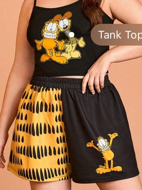 100 likes and I’ll wear the Garfield Odie top and bottom combo at vidcon