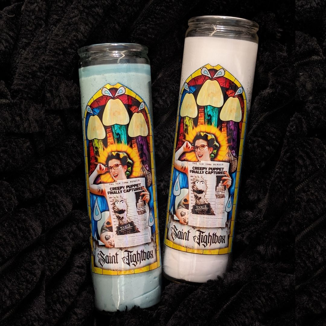 Pray that I'm not traumatized from Stuttering Johnson. Get your very own Saint Tightbox prayer candle in Vegas at Hackamania. Hope to see you there! If you don't have tickets for Hackamania yet, use code WATP for 20% off. @whoarethesepod