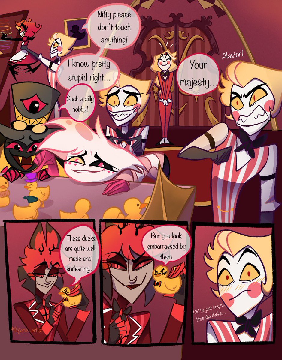 Secret Keepers part 3 Radioapple comic
My obsession with these two is causing me to work faster 😂 
#radioapple #HazbinHotelArt #HazbinHotelComic #Alastor