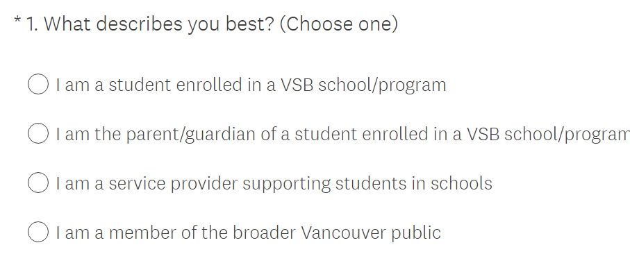 DEADLINE JUNE 3: VSB Accessibility Survey ca.research.net/r/VSBAccessibi… Anyone in Vancouver can complete. I noted: Discrimination vs those w/ ⬆️COVID risk e.g., immunocomp'd, asthma, ADHD, Autism. Down Syndrome, Diabetes. Need TRANSPARENT IAQ performance targeting ASHRAE 241. #bced