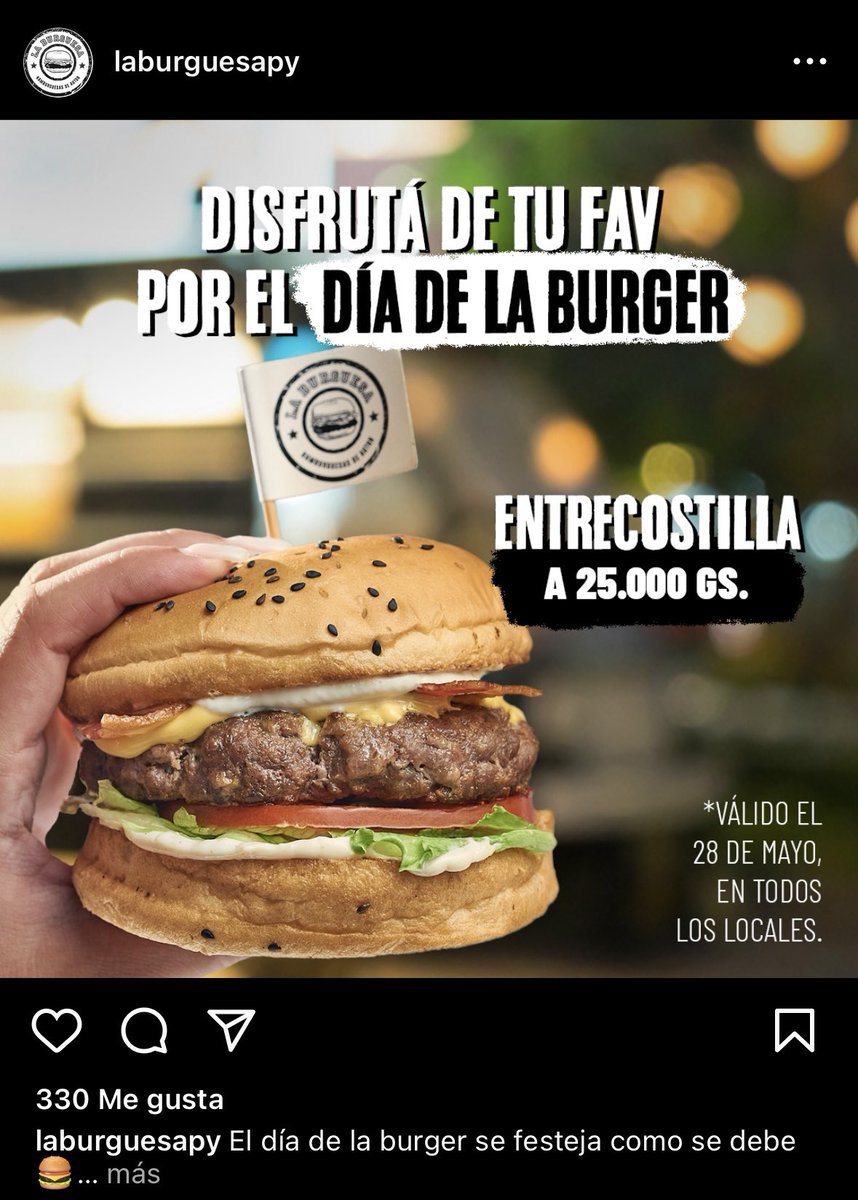 hilo de promos por el dia de la hamburguesa🍔🤤