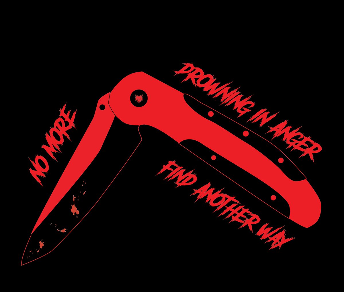 'No more drowning in anger
Find another way' 

It's been a whole week since I saw @badwolves live and I can't stop thinking about screaming this line in Knife so here's a small vector design I did. 

#GraphicDesign