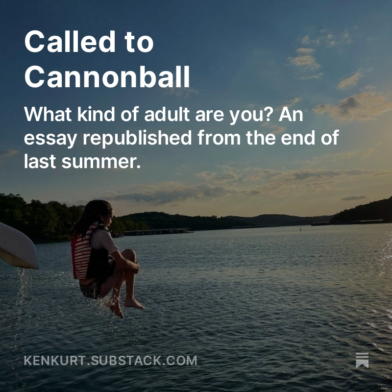 KenThomasKurt's tweet photo. Called to Cannonball  - Republishing my essay that I wrote at the end of last summer. #cannonball #summer 
https://t.co/epcmP245P8 https://t.co/9LO88RtLio