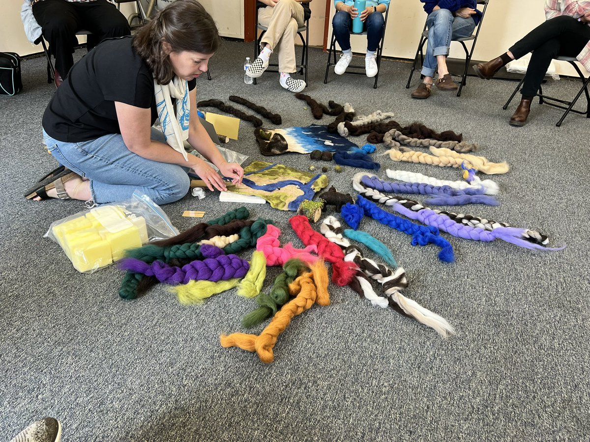 Mrs__MacDonald's tweet image. TY Métis artist + educator @JuliaT12423862 for leading a fantastic ProD workshop for #sd36learn #sd36tl on wet felting &amp;amp; connection to place. My connection to place was beautiful Shelly Beach in Ballina, Australia where I grew up #IndigenousLearning #PlaceBasedConnections