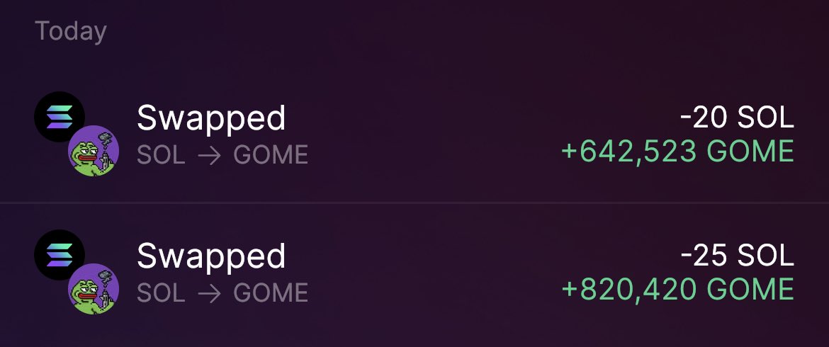 Been holding $gome for long term and swing trading smaller bag. Just dumped in another 45 sol…. I like this one and the ct a lot. I think it could do an easy 20x in the next 60 days. I love these small caps with crazy engagement and some history. Under 3mm is fire for this. 

I