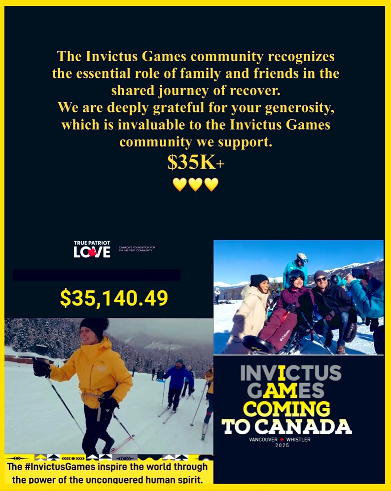 Thank you, Global Sussex Supporters, for your donations and for helping to ensure that no one in the Invictus Family is left behind on this shared journey! $35K+ @tplfoundation @InvictusGames25 #WhistlerVancouver