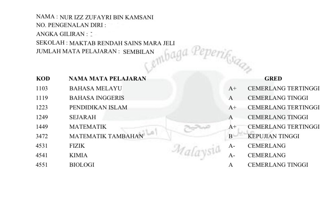 Guys lupa nak update. ALHAMDULILAH 8A 1B!! #SPM2023