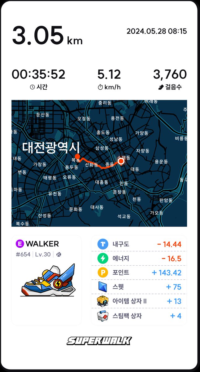 #UntactCrew #오운완 #하루만보 #만보걷기 #걷기운동 #슈퍼워크 #SuperWalk #Superz #GRND #WALK #M2E #P2E #Web3 #NFT
@SuperWalk_ 
월요일 같은 화요일