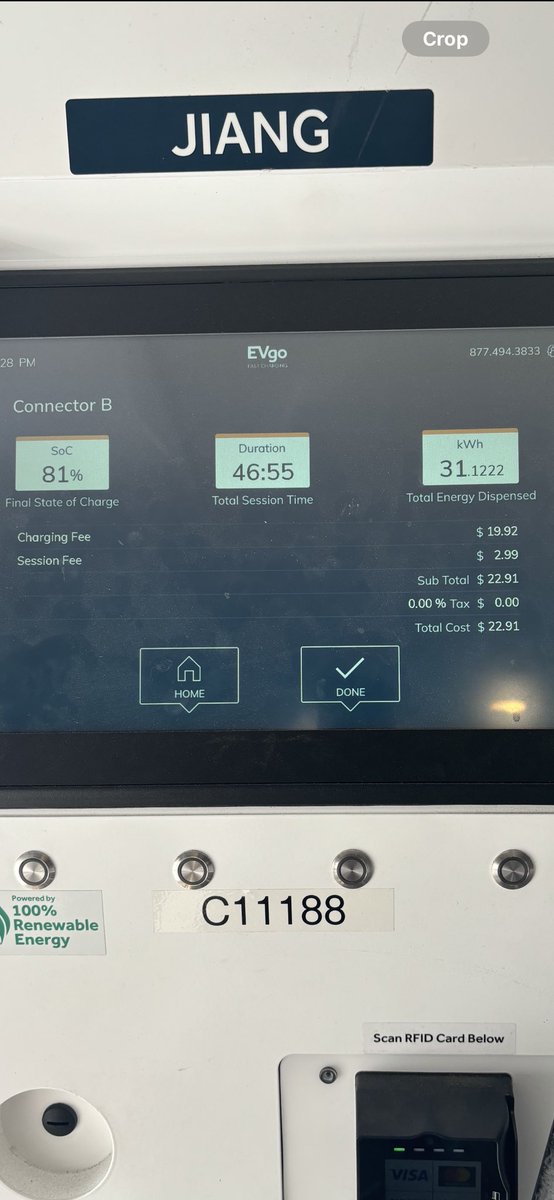 ICreatedSkyborg's tweet image. Is this a joke or what!? 
EVgo #EVgo charged me almost  $23.00 for a 140 Miles Distance! 
I could have had close to 200 Miles with my previous Toyota Prius V for the same amount and saved myself 35 minutes of agony waiting for the car to change! 
What A Shameful Ripoff!