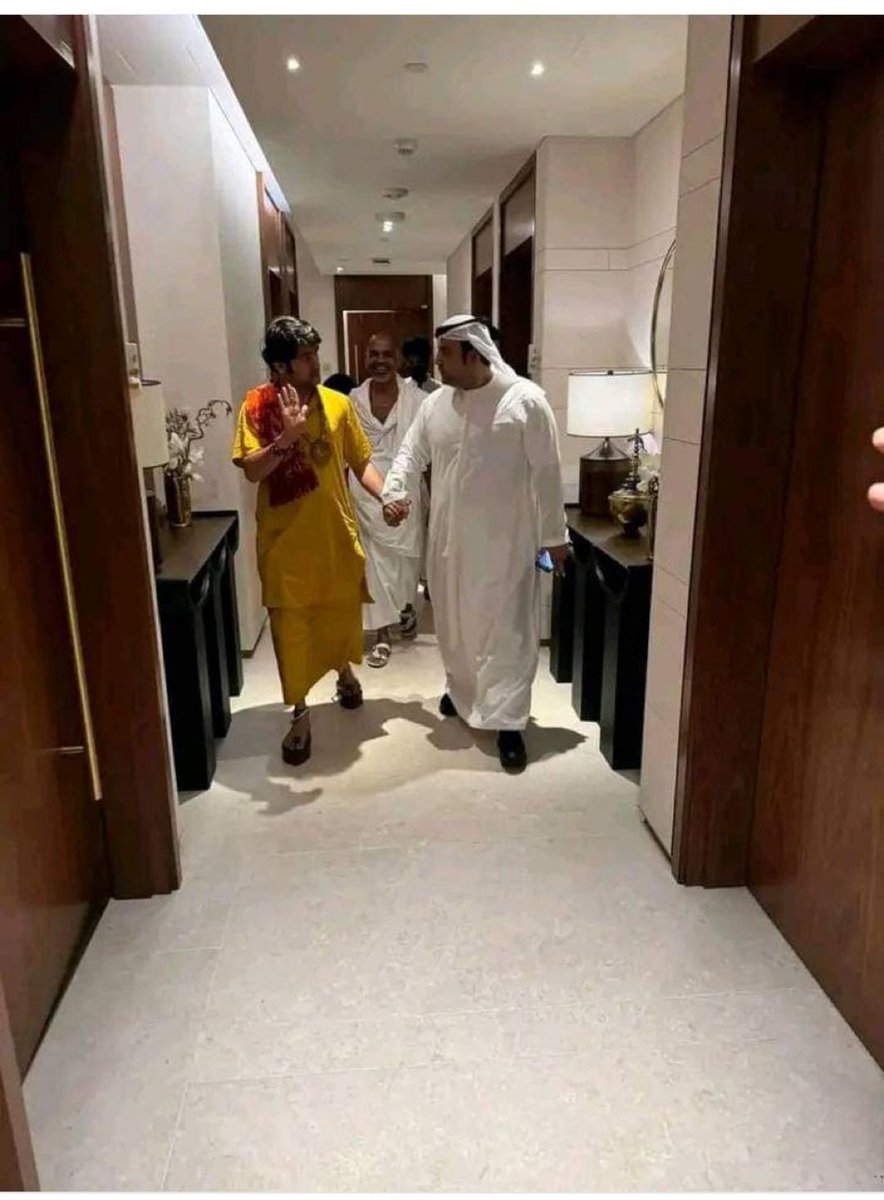 Bageshwar Dham Babaji reached Dubai, Sheikh Saheb is getting Ramkatha done. He has declared holiday in Dubai from 22nd to 26th for Ramkatha.
Butt Butt butt here in Bharat, Converted people of poor quality are getting extreme burning! Preparation H is needed, some one FedEx प्लीज