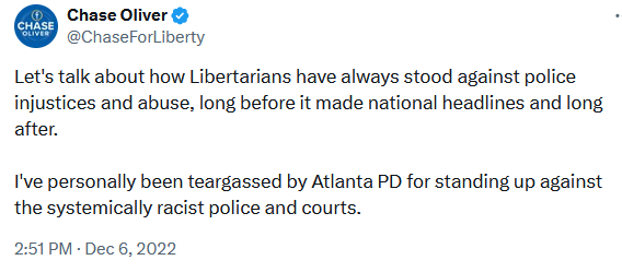 The Libertarian Party will win when it stands up against systemic racism Well done to the new Libertarian Party nominee Please never stop speaking your truth, even if it brings you to tears