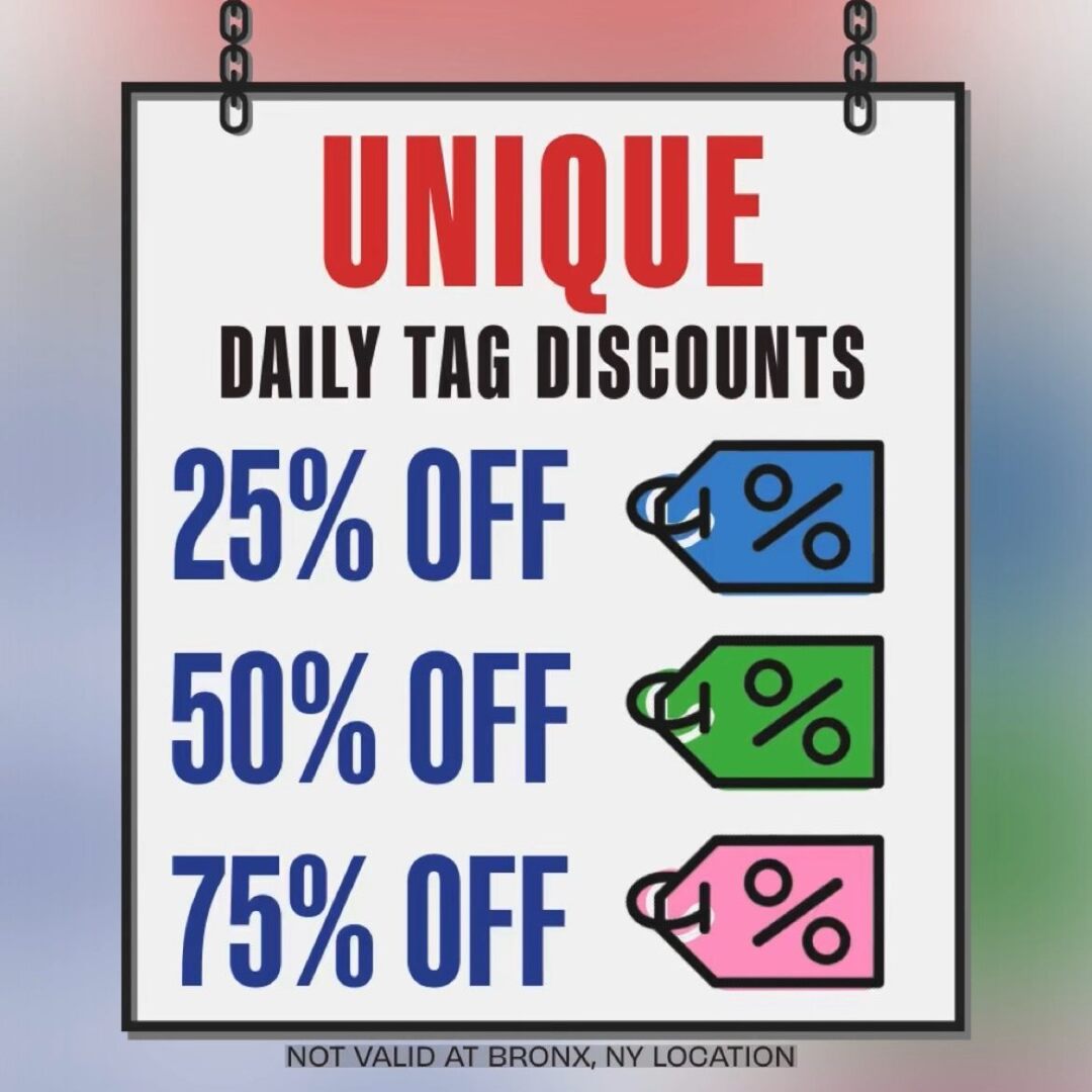 #BIGSavings! Look for NEW #Discounts on these Tag Colors! #MyUniqueFinds