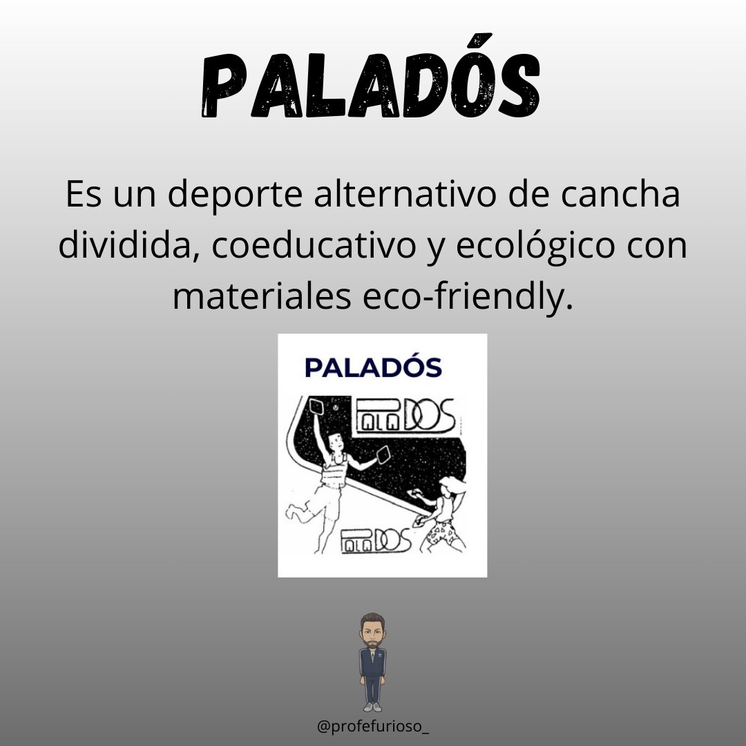 profefurioso_'s tweet photo. El 4º y último deporte alternativo del GRUPO 6 del #TAPADA #Edufis es el 𝗣𝗔𝗟𝗔𝗗Ó𝗦.
Hilo con lo que hay que saber para empezar a practicar este deporte en #EducaciónFísica 🧵👇 https://t.co/71Np7YRlux