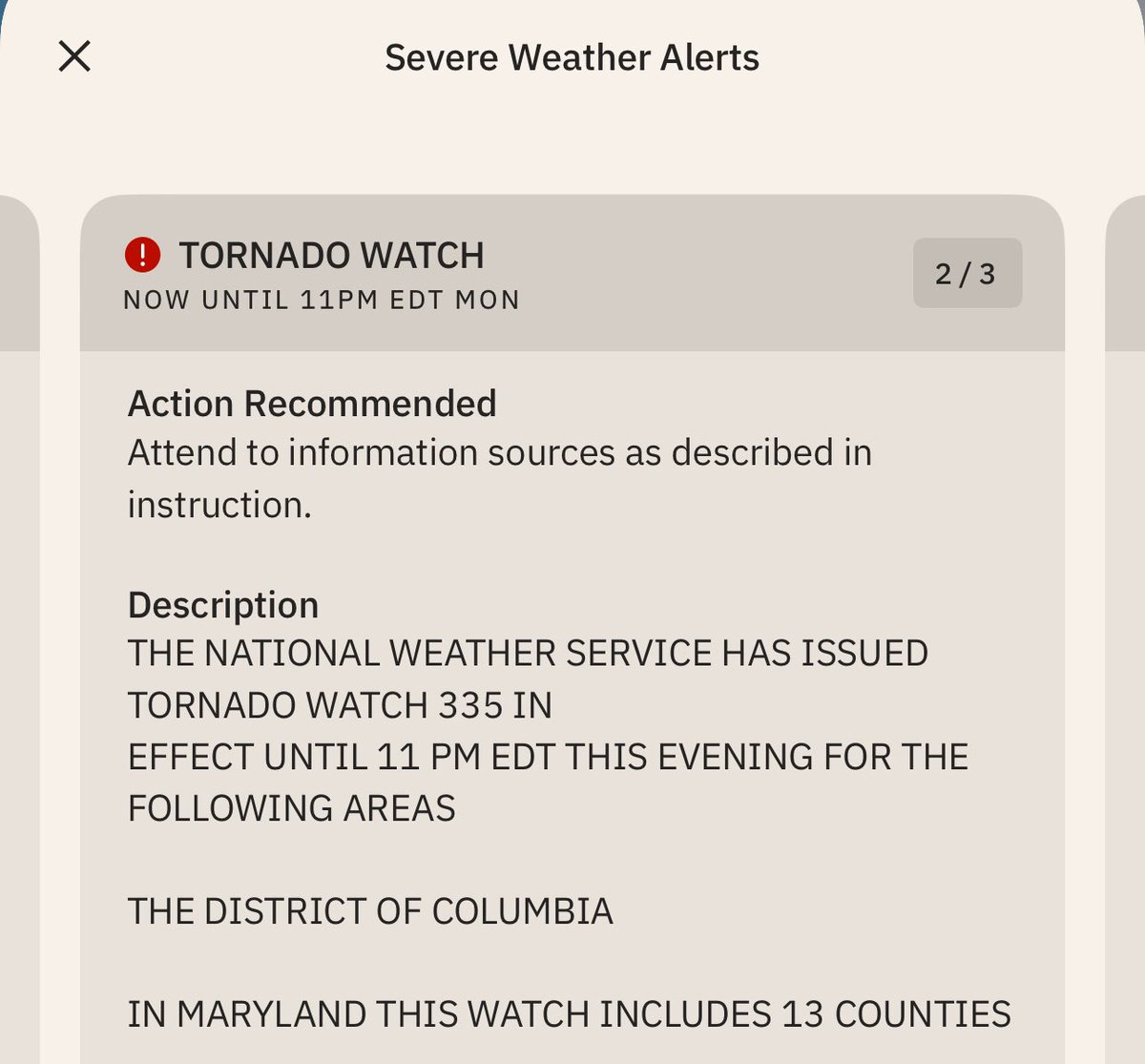 TORNADO WATCH IN DC?! IN NOMA?!