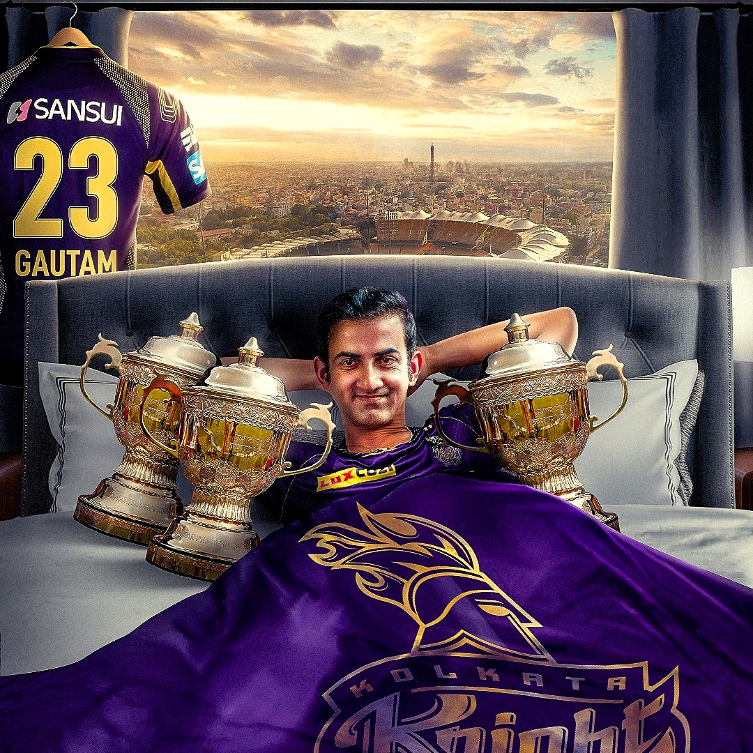 CricStatsINT's tweet photo. How Gautam Gambhir woke up today 🛏️🏆🤩
📸: Sport360
#IPLFinal #IPLFinal2024 #IPL2024 #IPL #TATAIPL2024 #TATAIPL #India #Cricket https://t.co/wSTle3oCpf