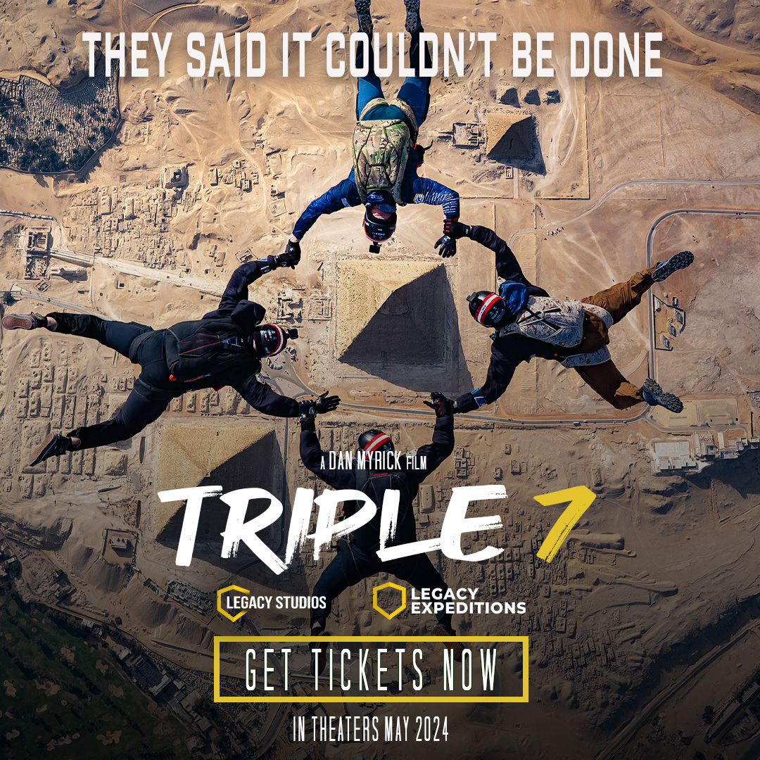 🎬🪂 Triple 7 follows the incredible 168-hour skydiving journey led by former special operators aiming to break the record for seven skydives in seven days on seven continents. #Triple7

🎟️ cinergy.com
✳️ Playing at our Tulsa location on 6/1 and Copperas Cove on 6/2.