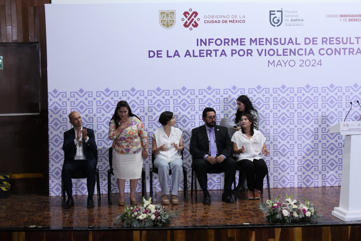 En representación del presidente del #PJCDMX , @MagRafaelGuerra , la directora ejecutiva de Orientación Ciudadana y #DDHH , Yolanda Rangel, asiste al Informe Mensual de Resultados de la Alerta por Violencia contra las Mujeres de la #CDMX con el jefe de gobierno, @martibatres .