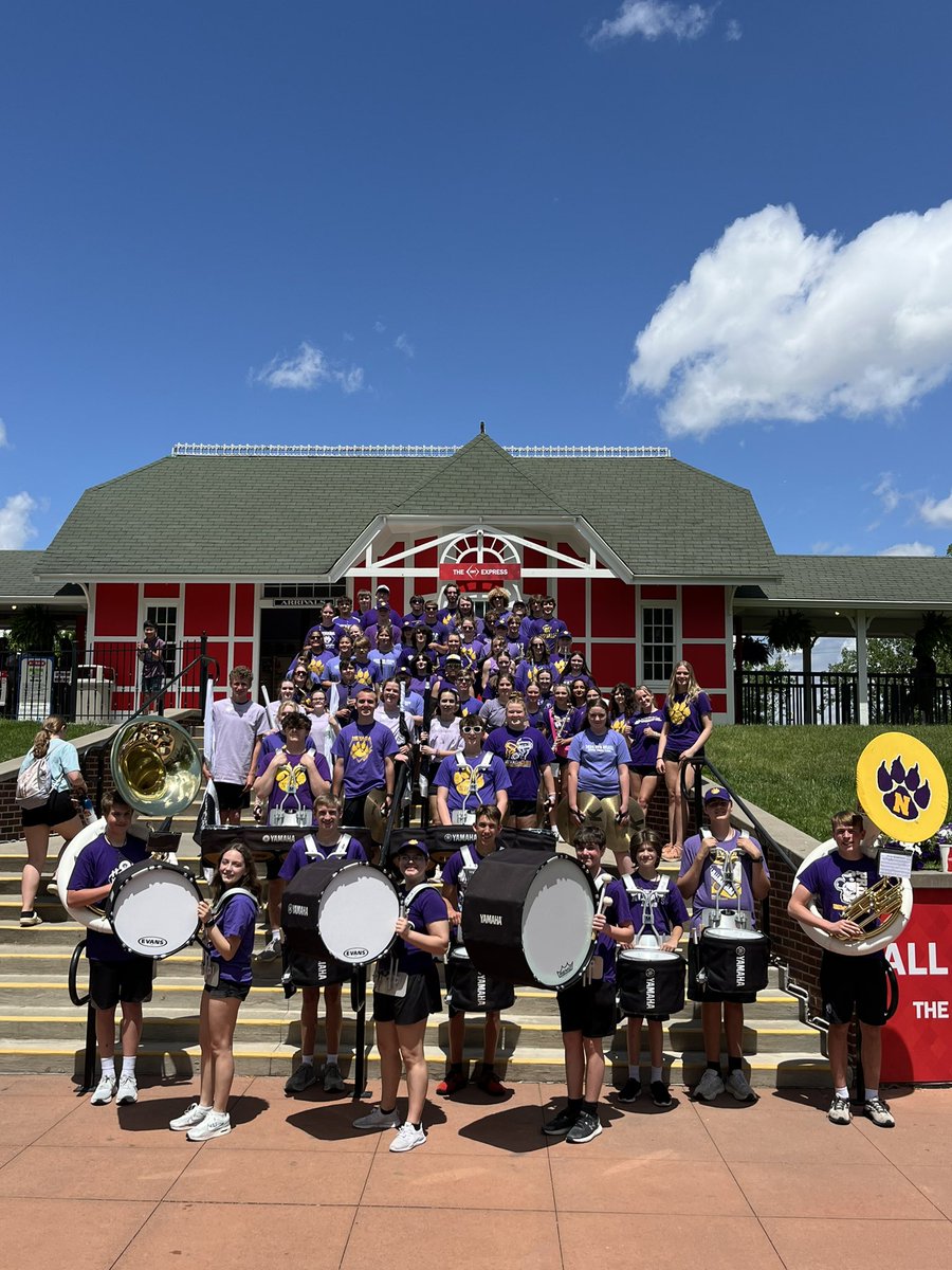 Awesome job to the Nevada Cub Pride Marching band on two great performances today! They performed at the Memorial Day service this morning, and then at Adventureland this afternoon. This was the 8th graders’ first performance with the high school marching band! #NevadaCubPride