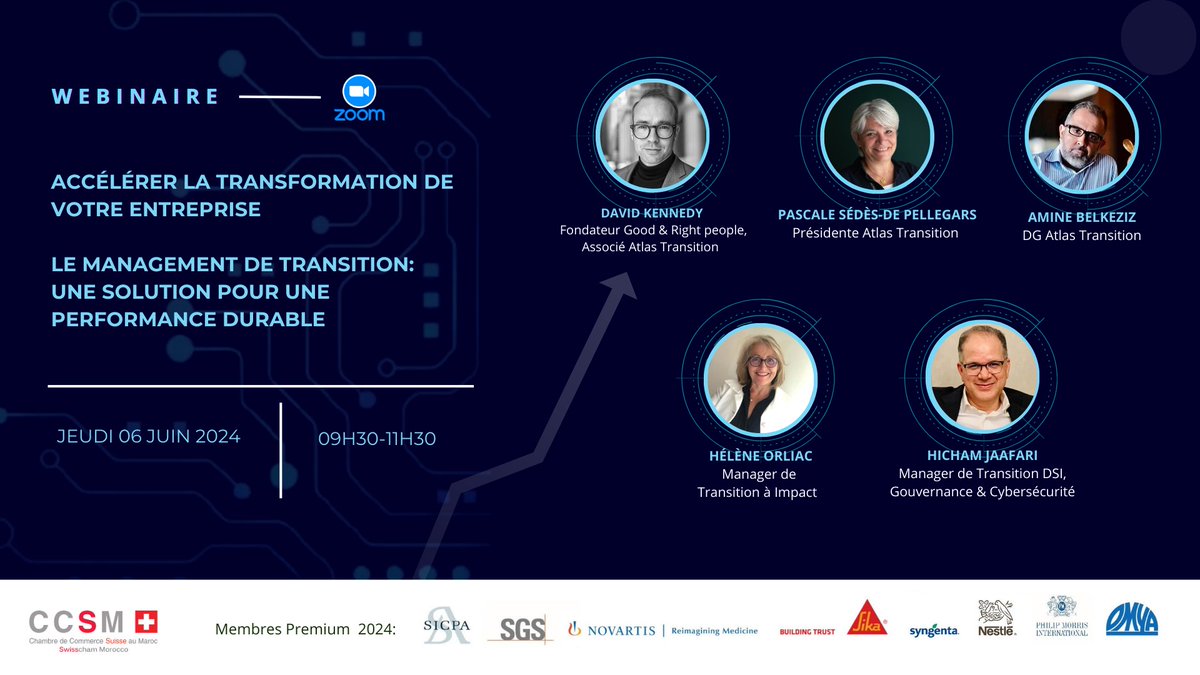 CCSMaroc's tweet photo. 📝 https://t.co/F6TCZMxObA
📹📊Zoom Meeting pour en savoir davantage sur les techniques permettant d'accélérer la transformation de votre entreprise.
🗓Jeudi 06 Juin 2024
🕙09h30 à 11h30.
#ManagementDeTransition | #PerformanceDurable | #Innovation https://t.co/qX34k0OUV9