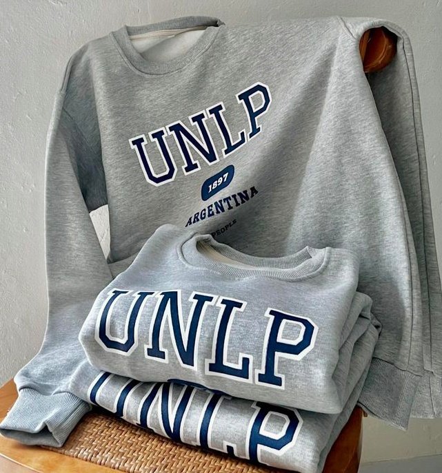 Yo estoy a favor de la merch de las universidades pero mirá esto asjsj el color institucional de la unlp es un verde oscuro y la tipografía es sans serif, para qué harías algo tan alejado de lo que es la universidad que representa?