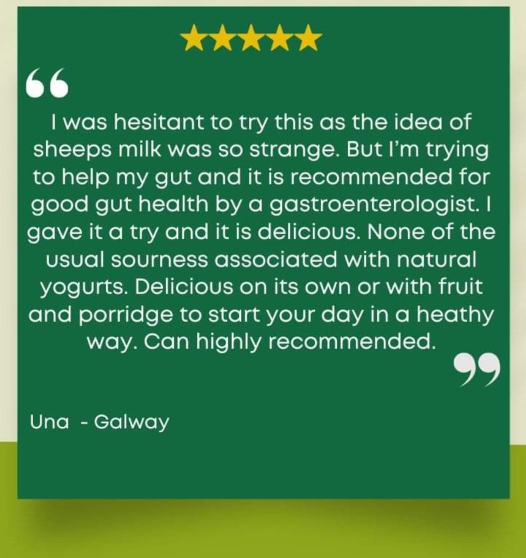 Sometimes, people hesitate to try something new or strange. But we have yet to meet anyone who, when they try, doesn't like our yogurt. 100s of reviews on our site are evidence of this. But for now thank you Una & the gastroenterologist whoever you are. Please RP if you have time
