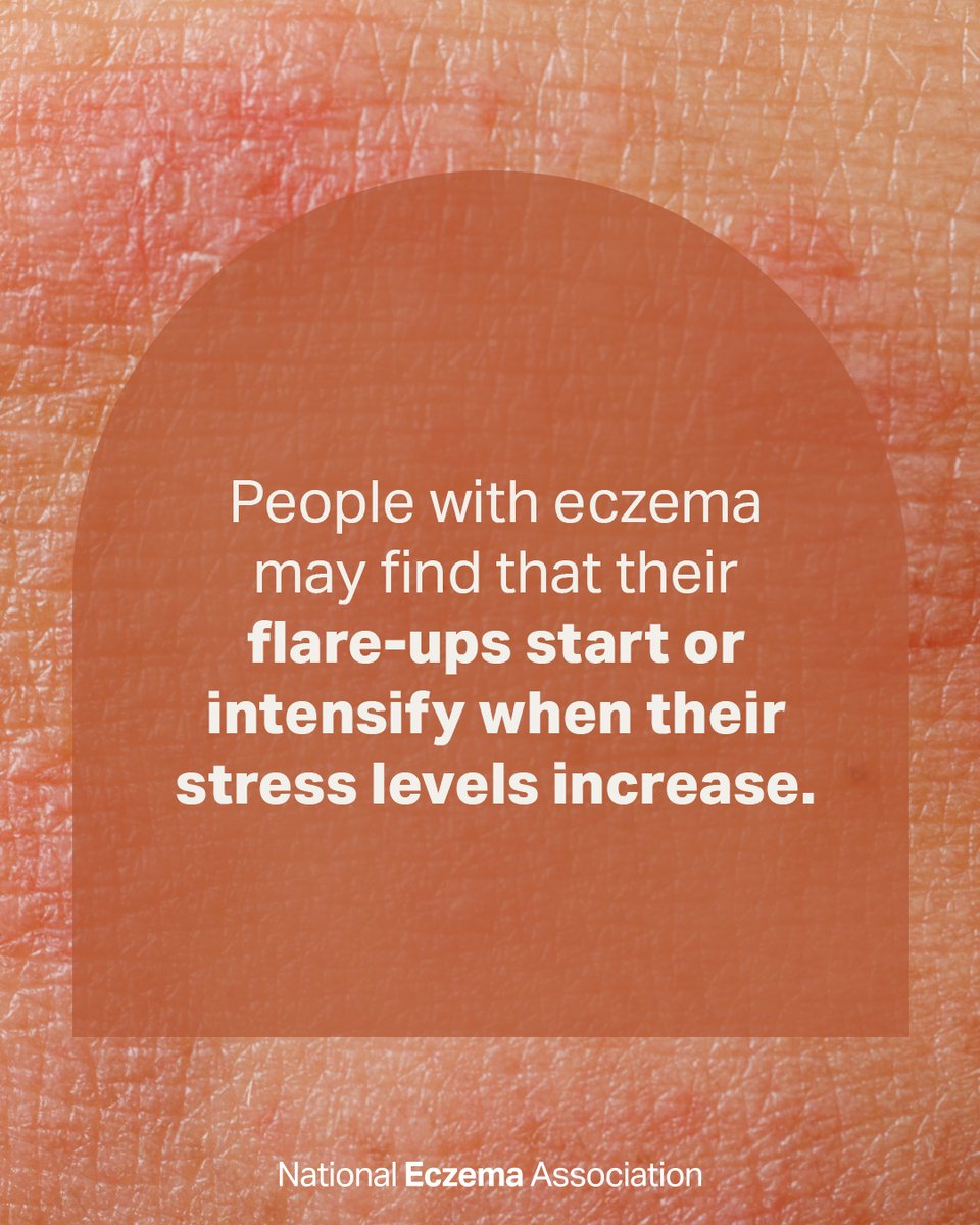 Science has spoken: Stress and #eczema are linked.⁠ 
🔬✅ ⁠
Do you notice a link between stress levels and your eczema? Read 10 techniques for tackling #stress at home: nationaleczema.org/blog/stress-re…

#GetEczemaWise #unhideECZEMA #StressRelief #CalmVibes #DeepBreaths #Scratch #Itch