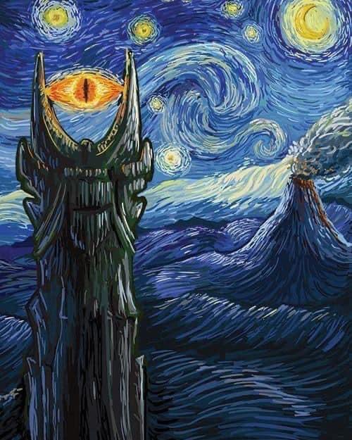 Starry Starry night in Mordor By Daobiwan
