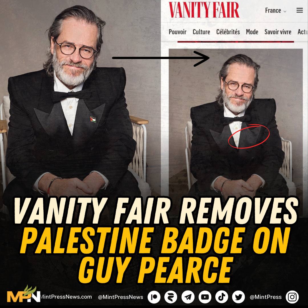 Vanity Fair France has issued an apology after removing a Palestinian pin worn by actor Guy Pearce from a photo, following a furious online backlash. The Australian actor had posed for the photo as part of the magazine's portraiture series at the Cannes Film Festival.