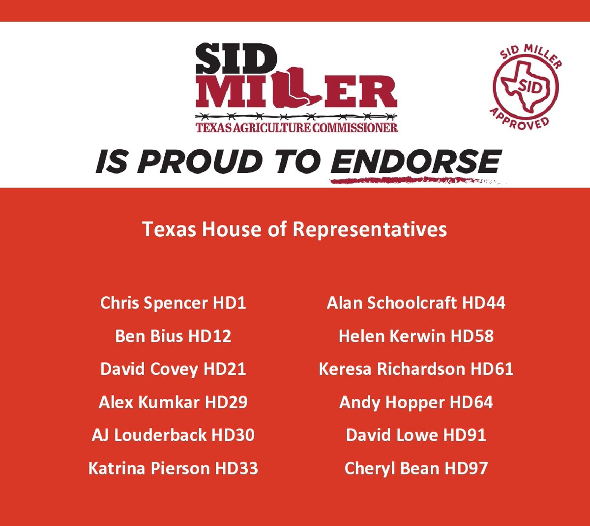 Election Day is TOMORROW! If you live in one of these Texas House districts, please vote and bring friends to vote too. We have some great candidates who are still on their RINO hunts and we need to have their backs. #txlege #txgop #runoff