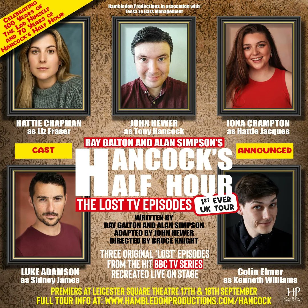 SteptoePlay's tweet photo. Steptoe fans, grab your tickets for this. @HambledonProds have pulled a blinder! Three original lost TV episodes, revived for the very first time. https://t.co/7MNCshnQSm
