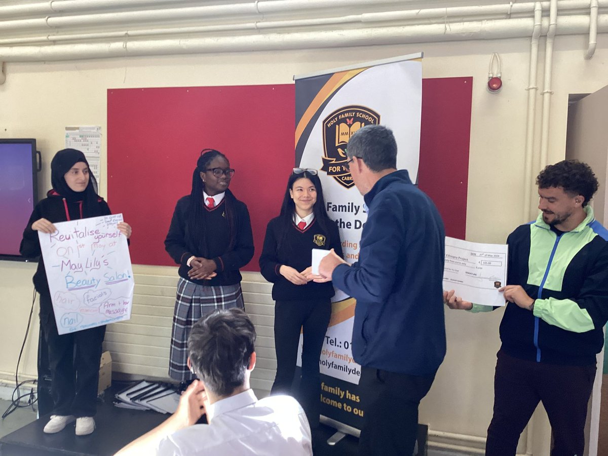 Holy Family School for the Deaf (@hfschooldeaf1) on Twitter photo Congratulations to 6A & 6C on raising €165 for Deaf Ethiopia Project with their 'May Lily' Pop up Salon! They organised a 'Hair & Beauty' Day and welcomed Fr Stephan Monaghan to collect the funds. Well done to all involved! #DeafEthiopia #Charity <a href="/DeafEthiopia/">Ethiopia Deaf Project</a> <a href="/maggiemoon02/">Maggie Owens</a> Congratulations to 6A & 6C on raising €165 for Deaf Ethiopia Project with their 'May Lily' Pop up Salon! They organised a 'Hair & Beauty' Day and welcomed Fr Stephan Monaghan to collect the funds. Well done to all involved! #DeafEthiopia #Charity <a href="/DeafEthiopia/">Ethiopia Deaf Project</a> <a href="/maggiemoon02/">Maggie Owens</a>