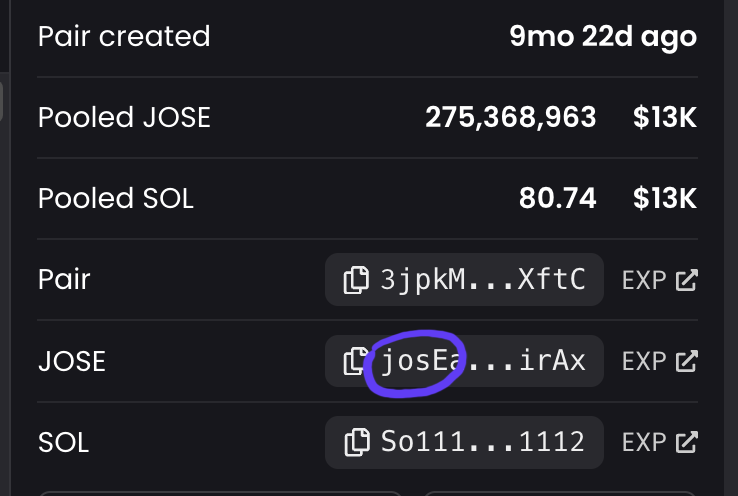 josesolgarcia's tweet photo. My name is on the ca @solana #memecoin #jose #pepe https://t.co/JwB4P6FSUa