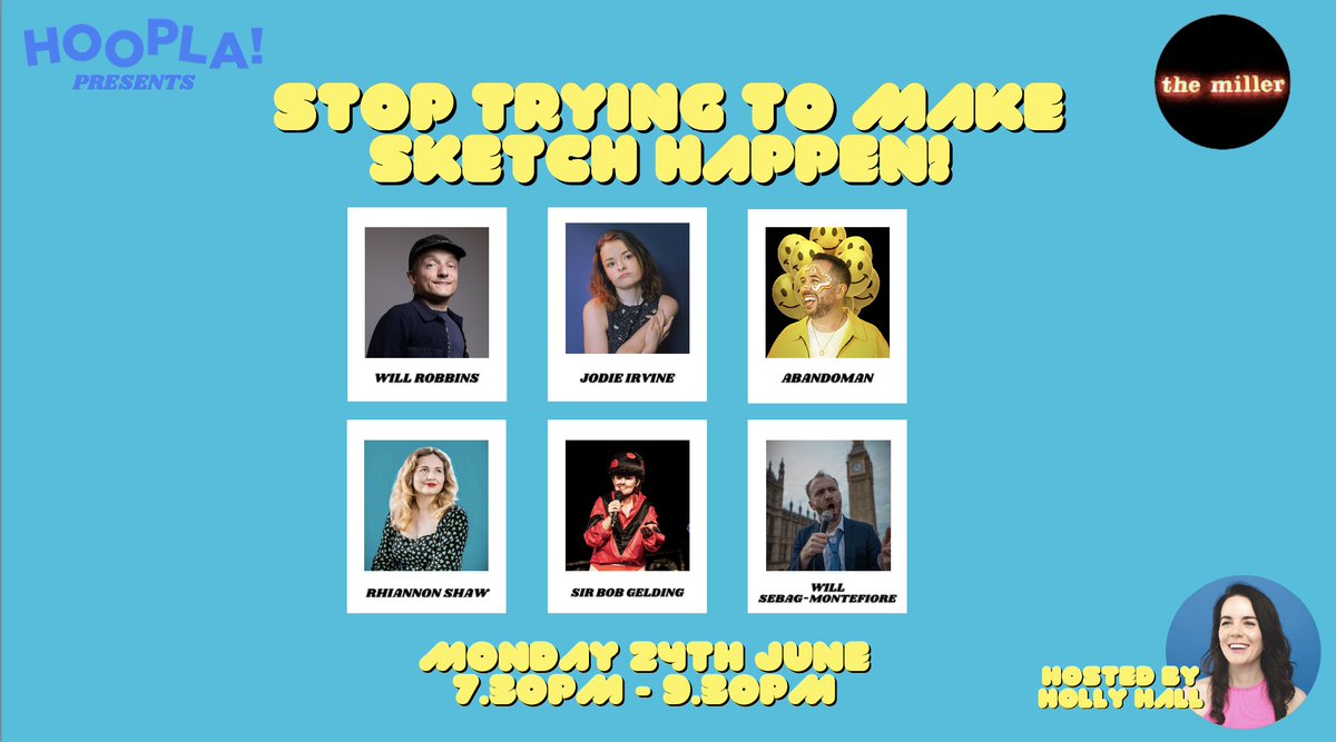 In 4 weeks we're back at <a href="/themillerpub/">The Miller Pub</a> with an another incredible line up just for you! All ticket sales go to a charity of your choice! 🥳

eventbrite.co.uk/e/910348746607…

#livecomedy #londoncomedy